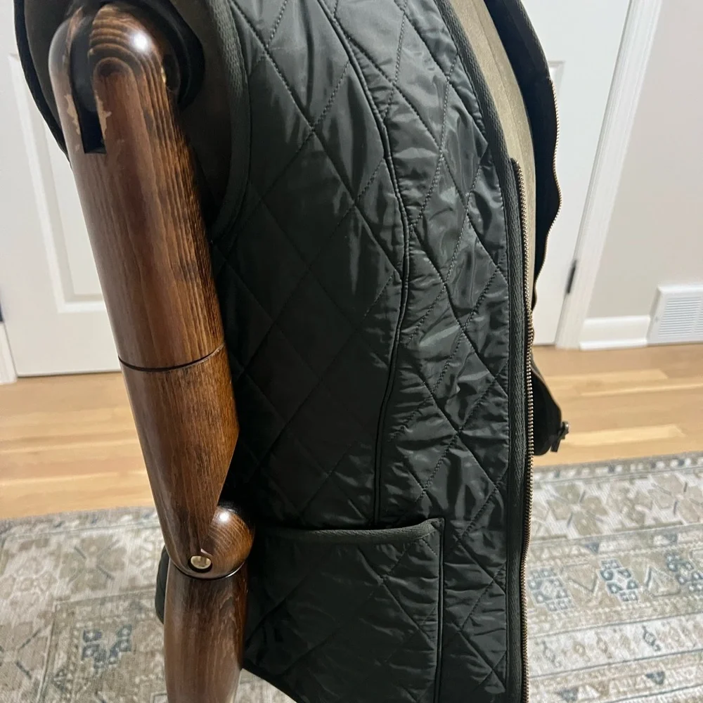 Barbour Quilted Vest in Dark Olive - Picture 8 of 8
